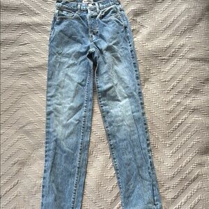 PacSun Blue Straight Leg Jeans High-Waisted Vintage Wash